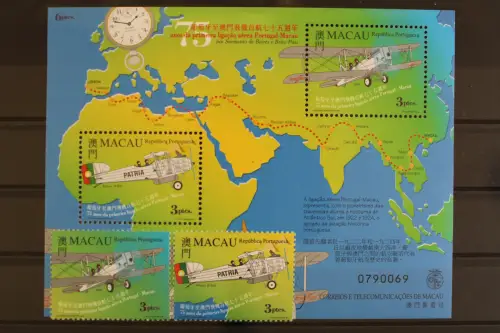 Macau, Flugzeuge, MiNr. 1014-1015 + Block 65, postfrisch - 630248