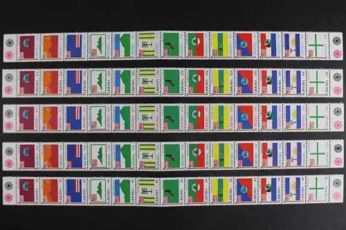 Liberia, MiNr. 1472-1536, 5 Dreizehnerstreifen, postfrisch - 635553