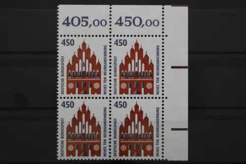 Deutschland, MiNr. 1623, Viererblock, Ecke re. oben, postfrisch - 640588
