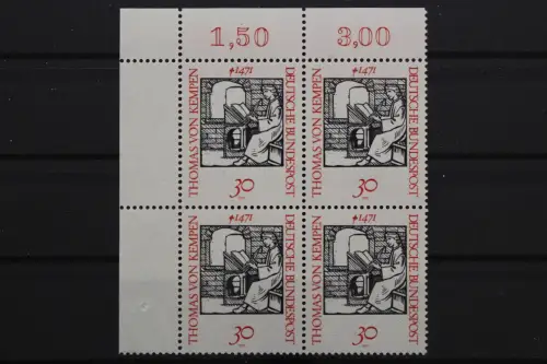 Deutschland, MiNr. 674, Viererblock, Ecke links oben, postfrisch - 640651