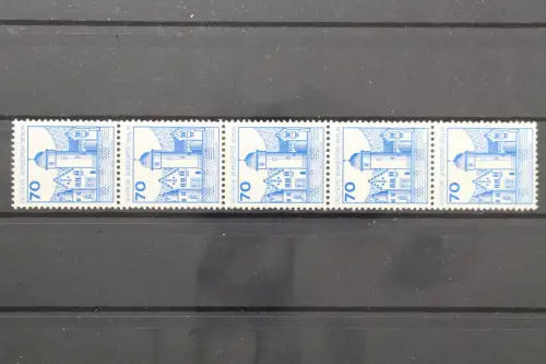 Berlin, MiNr. 538 R, Fünferstreifen mit ZN 355, postfrisch - 639786