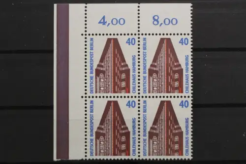 Berlin, MiNr. 816, Viererblock, Ecke links oben, postfrisch - 641009