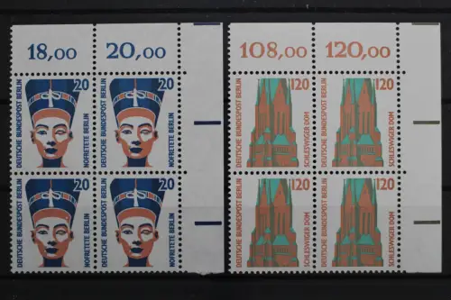 Berlin, MiNr. 814-815, Viererblock, Ecke rechts oben, postfrisch - 641012