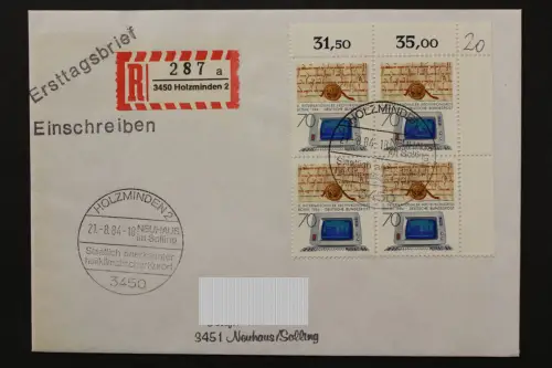 Deutschland (BRD), MiNr. 1224. Viererblock, Ecke rechts oben, EST - 648986