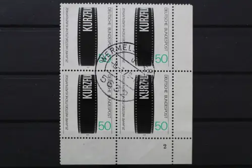 Deutschland, MiNr. 1003, 4er Block, Ecke rechts unten, FN 2, gestempelt - 650433