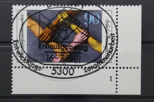 Deutschland (BRD), MiNr. 1103, Ecke rechts unten, FN 1, ESST - 651410