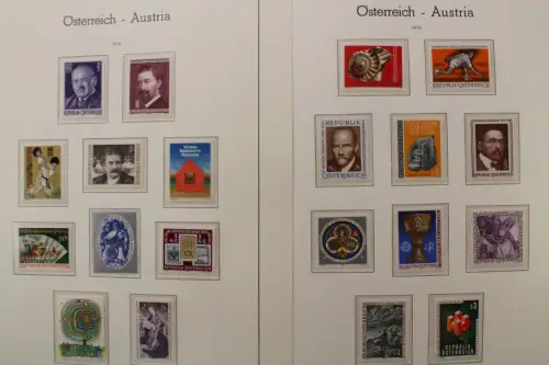 Österreich 1975-1989, postfrische Sammlung auf Leuchtturm Blättern - 704549
