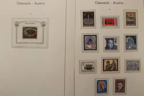 Österreich 1975-1989, postfrische Sammlung auf Leuchtturm Blättern - 704549