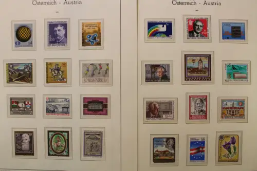 Österreich 1975-1989, postfrische Sammlung auf Leuchtturm Blättern - 704549