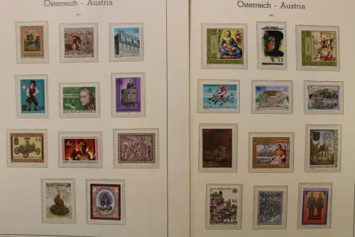 Österreich 1975-1989, postfrische Sammlung auf Leuchtturm Blättern - 704549
