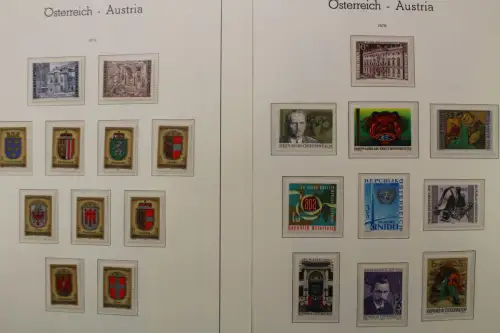 Österreich 1975-1989, postfrische Sammlung auf Leuchtturm Blättern - 704549