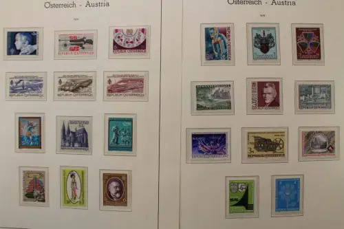 Österreich 1975-1989, postfrische Sammlung auf Leuchtturm Blättern - 704549