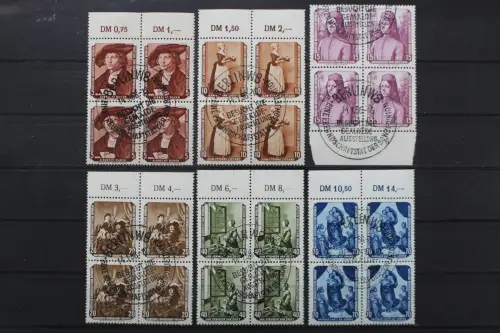 DDR, MiNr. 504-507, 4er Block, teils Oberrand, gestempelt - 653214