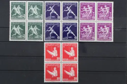 DDR, MiNr. 530-533, Viererblöcke, postfrisch - 653339
