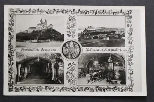 Melk, a.d. Donau, Ortsansicht, Stift Melk, Weinkeller, Kellerstüberl - 421968