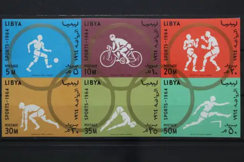 Libyen, MiNr. 160-165 B Zusammendruck, postfrisch - 658757