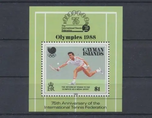 Cayman-Islands, MiNr. Block 17, Tennis, postfrisch - 694851