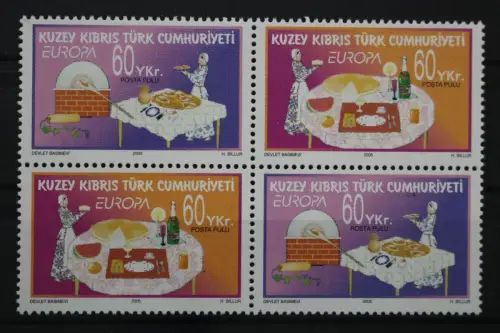 Türkisch-Zypern, MiNr. 618-619 Viererblock, postfrisch - 202760