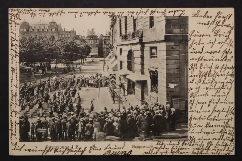 Strassburg, Hauptwache, Menschenauflauf - 422699
