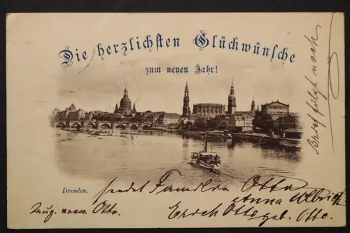 Dresden, Blick über die Elbe mit Frauenkirche, Kirchen, Altstadt - 422734