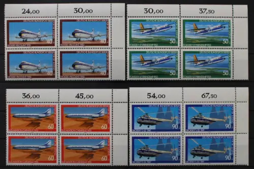 Berlin, MiNr. 617-620 Viererblöcke Ecke rechts oben, postfrisch - 207049