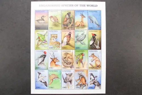 Tansania, MiNr. 3236-3255 ZD-Bogen, postfrisch - 212867M