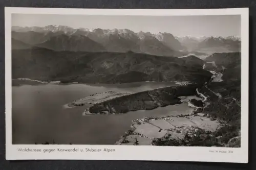 Walchsee, Blick auf den Ort gegen Karwendel und Stubaier Alpen - 425245