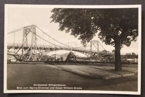 Wilhelmshaven, Blick zum Marine-Ehrenmal und Kaiser Wilhelm-Brücke - 424982