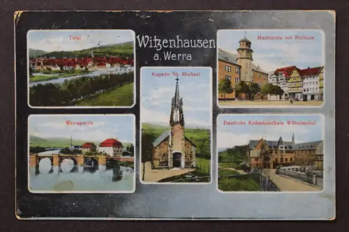 Witzenhausen, Werrapartie, Kapelle St. Michael, Rathaus, Kolonialschule - 425380