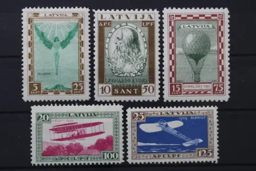 Lettland, MiNr. 210-214 A, Falz - 216599