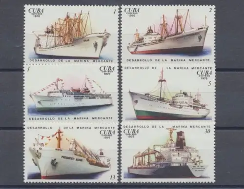 Kuba, Schiffe, MiNr. 2162-2167, postfrisch - 693271