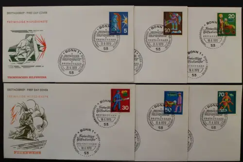 Deutschland (BRD), MiNr. 629-634, FDC - 217212