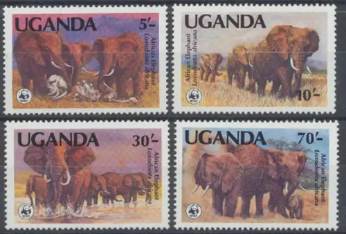Uganda, MiNr. 361-364 C, postfrisch - 604146