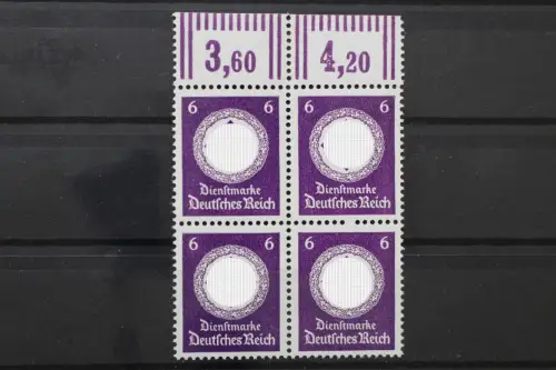 DR Dienst, MiNr. 169 b W, Viererblock, Oberrand 3,60 + 4,20, postfrisch - 217690