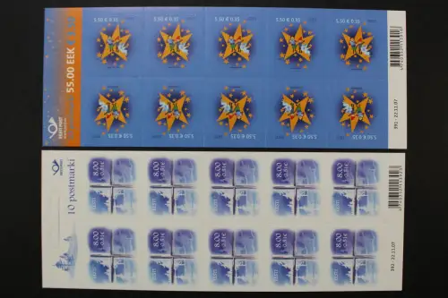 Estland, MiNr. 598-599, zwei Folienblätter, postfrisch - 217734