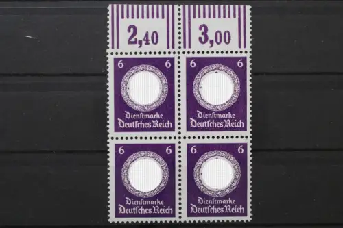 DR Dienst, MiNr. 169 b W, Viererblock, Oberrand 2,40 +3,00, postfrisch - 217692