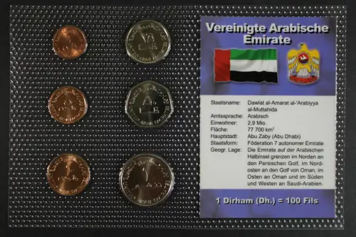 Vereinigte Arabische Emirate, BTN-Kursmünzensatz, 6 Münzen - 801212