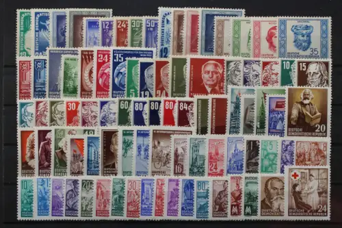 DDR, MiNr. 298-Block 10, Jahrgänge 1952-1954, Kollektion, postfrisch - 648019