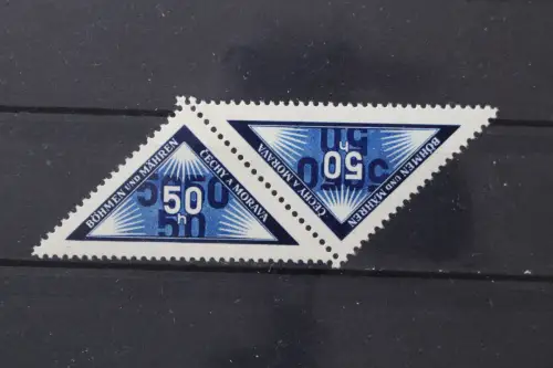 Böhmen & Mähren, MiNr. 52 KW, Kehrdruckpaar, postfrisch - 218267