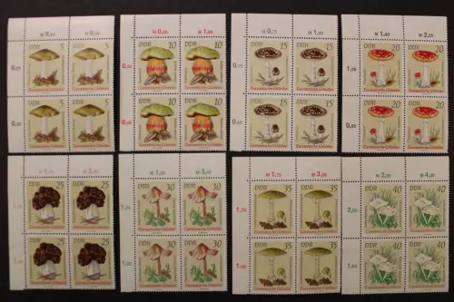 DDR, MiNr. 1933-1940, Viererblöcke, Ecken links oben, postfrisch - 661102