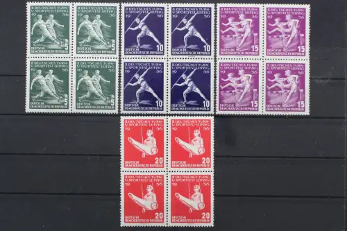 DDR, MiNr. 530-533, Viererblöcke, postfrisch - 653339