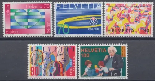 Schweiz, MiNr. 1571-1575, postfrisch - 200715