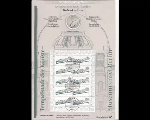BRD, Numisblatt 4/2002, Museumsinsel Berlin - 4/2002