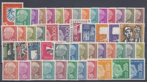 Saarland, MiNr. 379-428, Jahrgang 1957, postfrisch - 605928