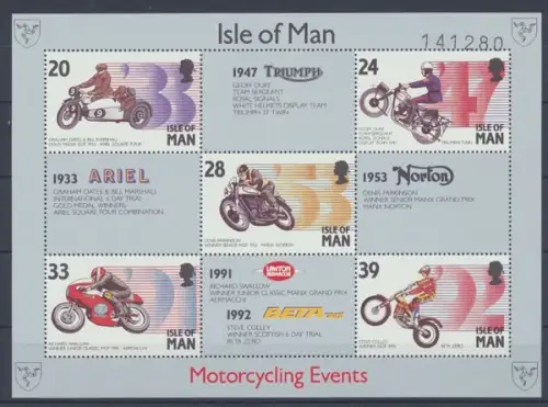Insel Man, MiNr. Block 19, Motorrad, postfrisch - 690227