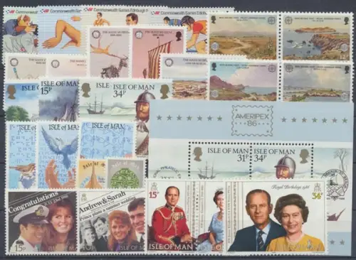Insel Man, MiNr. 298-324 Jahrgang 1986, postfrisch - 603097