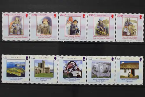 Isle of Man, MiNr. 1143-1152 Fünferstreifen, postfrisch - 204629