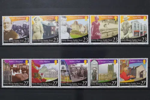 Isle of Man, MiNr. 1074-1083 Fünferstreifen, postfrisch - 204638