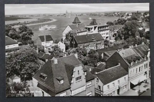 Köln - Porz, Teilansicht mit Blick auf den Rhein, Schiff - 423374