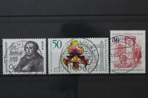 Berlin, MiNr. 601, 602 + 612 zentrisch Berlin 45, gestempelt - 218997